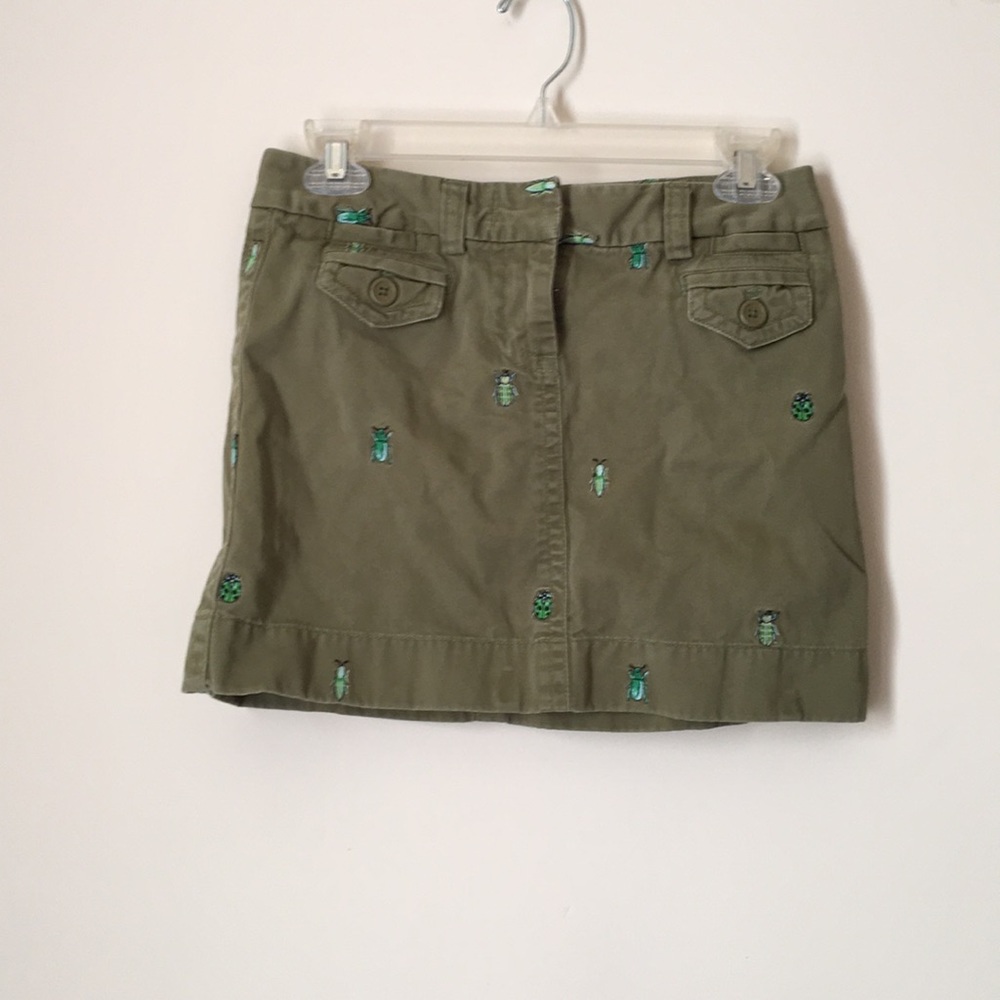 JCrew insect khaki skirt size p2
